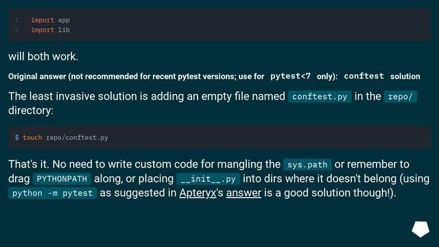 PATH issue with pytest 'ImportError: No module named YadaYadaYada' смотреть онлайн