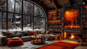 Warm February Winter Morning in Cozy Coffee Shop Ambience ☕Soothing Piano Jazz Music to Focus, Stud