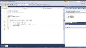 Using Microsoft Visual Studio  Write a C# Program To Reverse a Number.