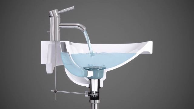 Как работает скрытая система перелива для раковины Geberit Clou смотреть онлайн