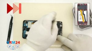 Samsung Galaxy A10 SM-A105 ремонт полный разбор снять дисплей, аккумулятор