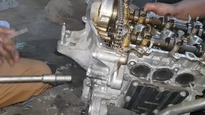 Toyota Belta 2010 repair engine 1KR_FE 3cylinder timing oil