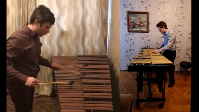 Piazzolla Tango 1 from Tango Suite performed by PercaRUS Duo at self-isolation смотреть онлайн