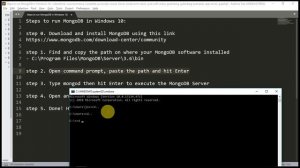 How to Run MongoDB Client and Server in Windows 10