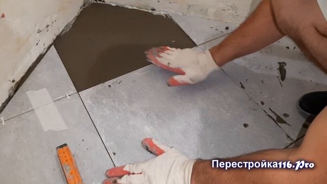 Укладка плитки на теплый пол. Укладка в один этап. смотреть онлайн