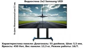 Видеостены 2х2 - 4 монитора на базе трех видов профессиональных дисплеев