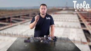 Приварка шпилек с использованием защитного кольца Нельсона. Установка шипования Tesla Weld SM 820