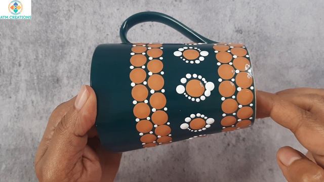 6 Dot painting ideas on coffee mug | #3 | Dot mandala | (2022) | ATM Creations
