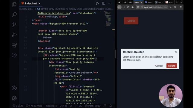 Modal in tailwindcss , EP - 12 | Learn tailwindcss смотреть онлайн