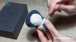 Сухое валяние/ Мягкий пингвин из натуральной шерсти/ Мастер-класс