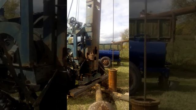 Бурение скважины канатно-ударным способом, УКС - 22М2 1976 года, скважина не своими руками смотреть онлайн