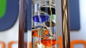 Deluxe Cherry Wood 17 inch Galileo Thermometer