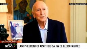 FW DE KLERK last massage