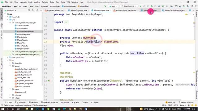 How To Make Music Player App In Android Studio Tutorial | Album Fragment Details| Play Album Part 1 смотреть онлайн