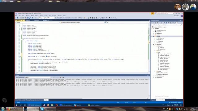 C Xamarin Android SGWW Project 2 - Textures and GLObject classes Camera position