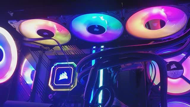 Corsair H150i icue elite capellix 360 mm || Распаковка и установка || отличный кулер, сво. смотреть онлайн