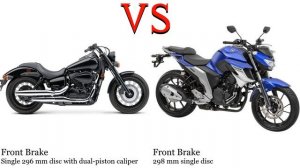 Honda Shadow 400 vs Yamaha FZ 250 Fazer Test specification comparison