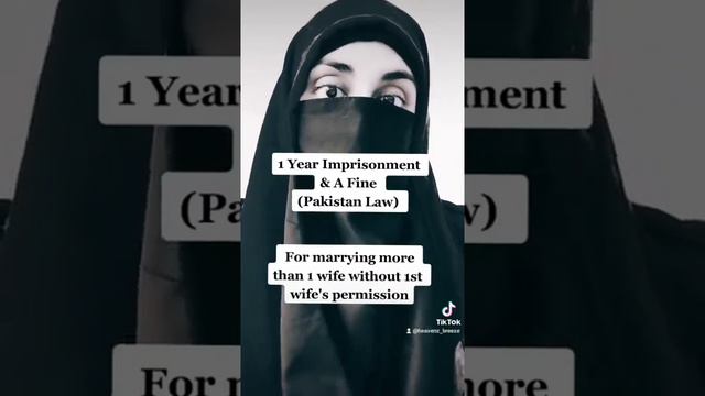 1 | second wife | 1 year imprisonment Pakistan law | third wife | polygamy | polygyny  | first wife