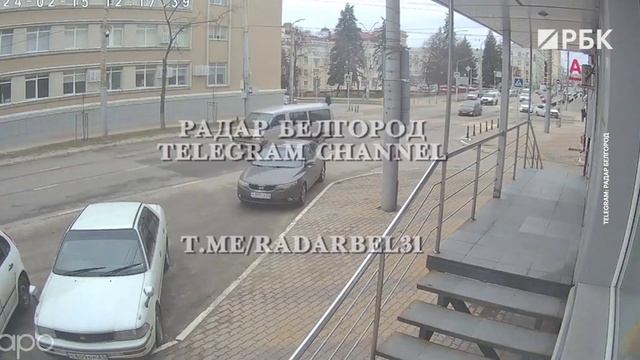 Видео с моментом удара по Белгороду