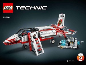 Lego Technic 42040 B-model Airplane animation/ speed build