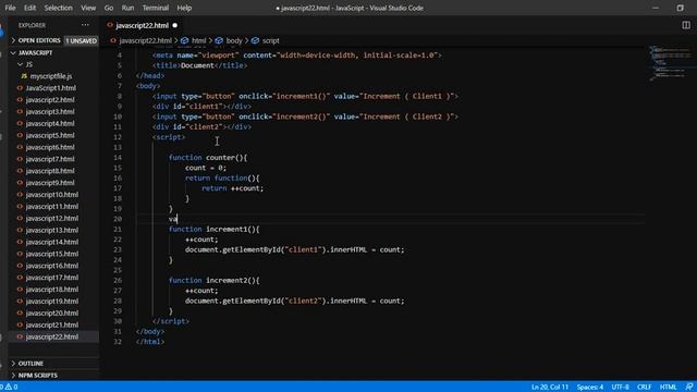JavaScript Closure | Lexical scope in JavaScript | Inner function & Outer function - JS Closure Dem
