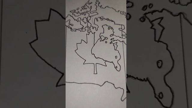 drawing Canada on my North America map #рекомендации #map #реки #рек #flag #edit #canada