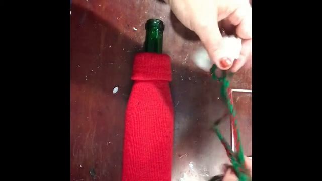 237. Новогодние чехлы на бутылку своими руками. смотреть онлайн