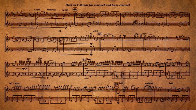 Duet for Clarinet and Bass Clarinet in F Minor, Op. 4 смотреть онлайн