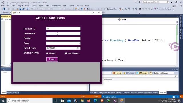 Complete CRUD in VB.Net With SQL | Insert Delete Update Search in VB.Net With SQL Source Code