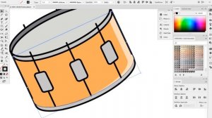 Flat Snare Drum Design II Adobe Illustrator CC