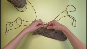 Вязание крючком. Сумка-шоппер из полиэфирного шнура. Мастер-класс.