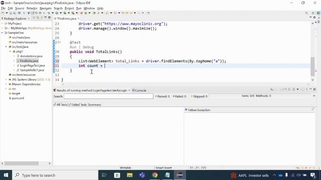 How to find all the links in a website using selenium| Selenium WebDriver tutorial for beginners
