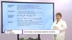 Химия. 11 класс. Получение и изучение свойств этилена /02.10.2020/