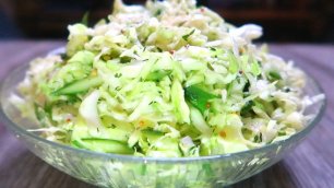 Новый салат из капусты! Для тех, кто сидит на диете! Оригинален и свеж! Вкуснейший салат!