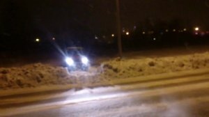 ЛуАЗ  и переезд чищенной дороги