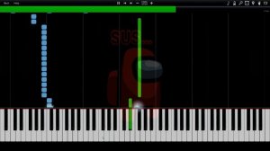 Among Us - When The Impostor is Sus (Drip Theme) Synthesia Piano Tutorial (midi) //KobeCoe