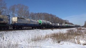 Тепловоз 2ТЭ116УД-016 с грузовым поездом