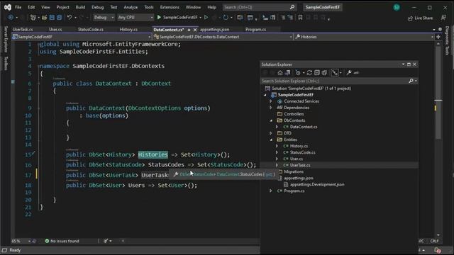 How to use EF Code First Approach and Migrations to create a ASP.NET 6 Web Api, using MS SQL Server
