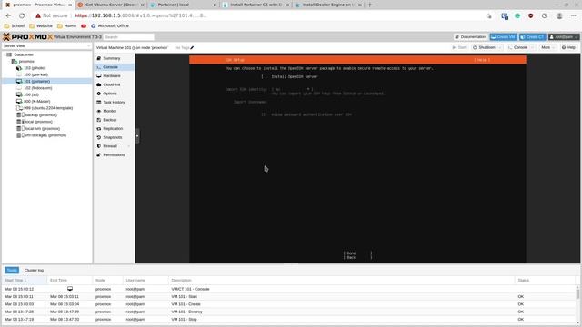 Install Docker and Portainer in Proxmox on a Ubuntu VM смотреть онлайн