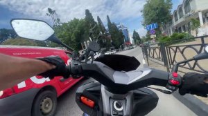 Работаю Мото Яндекс Курьером в Сочи. Летом июль. Первый ролик на новом скутере