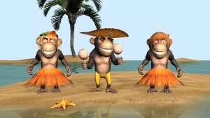 Funny Happy Birthday Song. Monkeys sing Happy Birthday To You