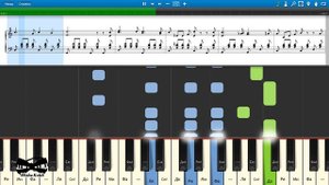 Я шагаю по Москве - I Walk Around Moscow (на пианино Synthesia cover) Ноты и MIDI