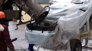 Прокачка бетона на стационарном бетононасосе