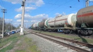 2тэ116-1291 с грузовым поездом, перегон Астрахань-I-Астрахань-II