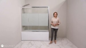 Видеообзор: стеклянная шторка на борт ванны Practic