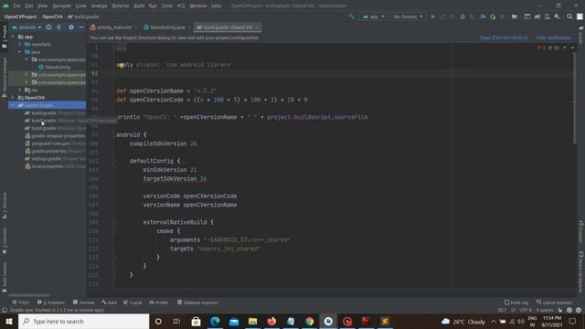 Adding OpenCV 4 Library To Android Studio
