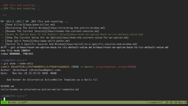 Review Changes and Get Back Up to Speed with git-show смотреть онлайн