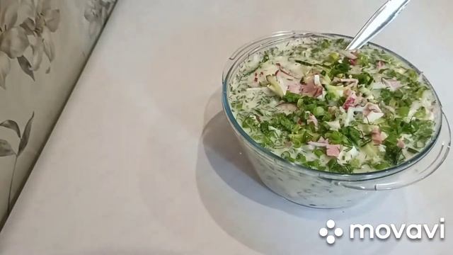 Окрошка на Тане и айране.Освежающий вкус.Утоляет жажду.