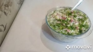 Окрошка на Тане и айране.Освежающий вкус.Утоляет жажду.