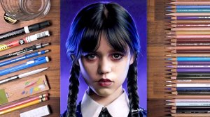 Drawing Wednesday Addams   drawholic